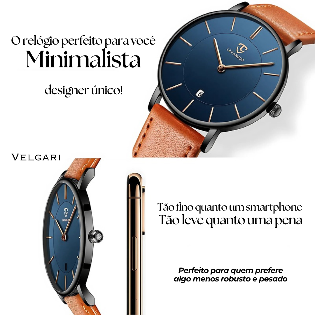 Relógio Masculino Velgari Lavaredo Slim